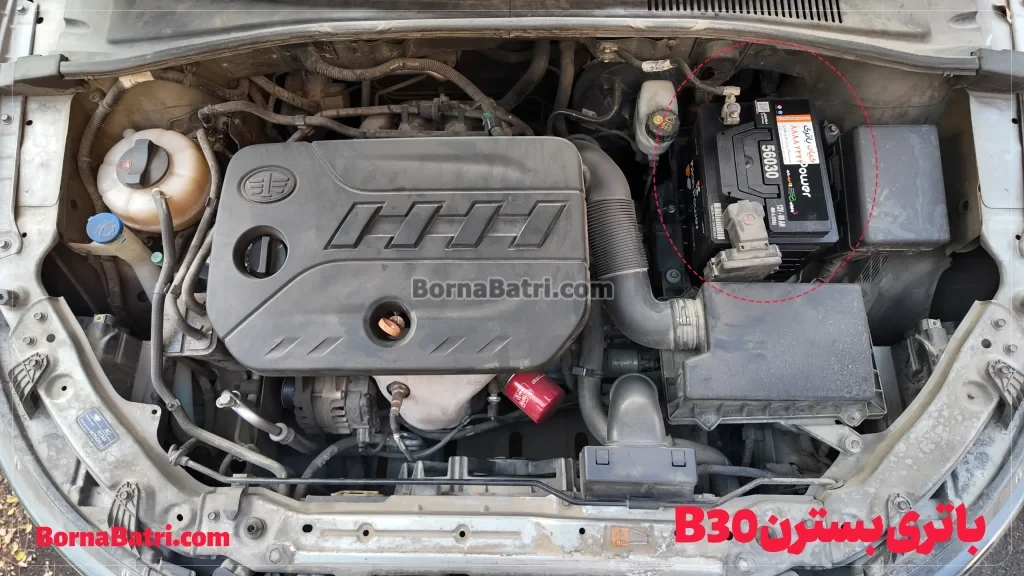 باتری بسترن B30- ارسال و نصب در محل- برنا باتری